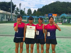 第５２回福島県高校新人テニス選手権大会女子団体４人制優勝