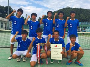 第５２回福島県高校新人テニス選手権大会男子団体７人制優勝