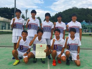 第５２回福島県高校新人テニス選手権大会男子団体７人制２位