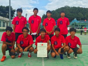 第５２回福島県高校新人テニス選手権大会男子団体７人制３位