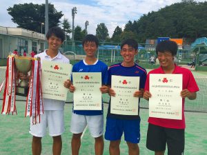 第５２回福島県高校新人テニス選手権大会男子シングルス入賞者