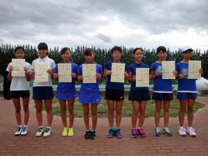 第３２回福島県秋季小学生テニス選手権大会女子ダブルス入賞者
