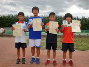 第３２回福島県秋季小学生テニス選手権大会男子シングルス入賞者
