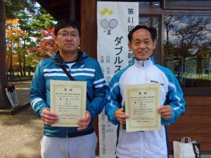 第４１回あづま総合運動公園庭球場オープン記念ダブルステニス大会４５歳以上男子ダブルス優勝