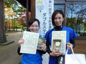 第４１回あづま総合運動公園庭球場オープン記念ダブルステニス大会一般女子ダブルス優勝