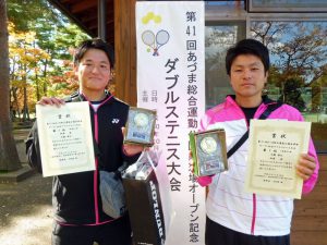 第４１回あづま総合運動公園庭球場オープン記念ダブルステニス大会一般男子ダブルス優勝