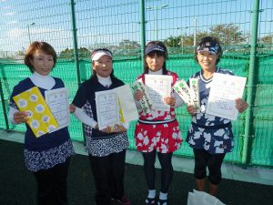 第４１回福島県秋季ダブルステニス選手権大会４５歳以上女子ダブルス入賞者