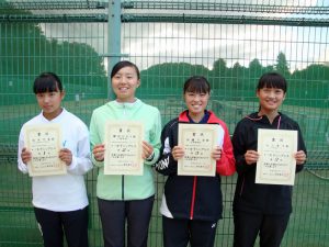 第７回福島空港公園秋季選抜ジュニアシングルステニス選手権大会女子入賞者