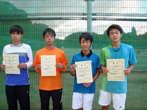 第７回福島空港公園秋季選抜ジュニアシングルステニス選手権大会男子入賞者