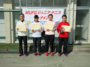 ＭＵＦＧジュニアテニストーナメント２０１８福島県大会女子入賞者