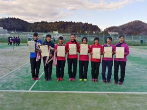 第４５回福島県ダブルステニス選手権大会ジュニアの部女子入賞者