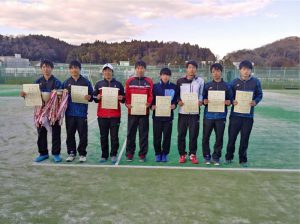 第４５回福島県ダブルステニス選手権大会ジュニアの部男子入賞者