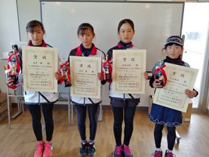 第３８回福島県春季選抜ジュニアシングルス選手権大会Ｕ１２女子シングルス入賞者