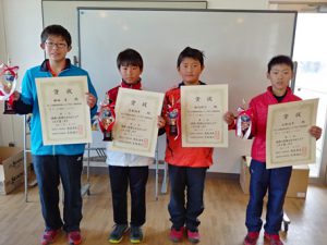 第３８回福島県春季選抜ジュニアシングルス選手権大会Ｕ１２男子シングルス入賞者