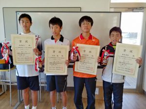 第３８回福島県春季選抜ジュニアシングルス選手権大会Ｕ１４男子シングルス入賞者