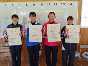 第３８回福島県春季選抜ジュニアシングルス選手権大会Ｕ１８女子シングルス入賞者