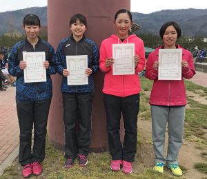 第３６回福島県春季ジュニアシングルステニス選手権大会Ｕ１８の部女子入賞者
