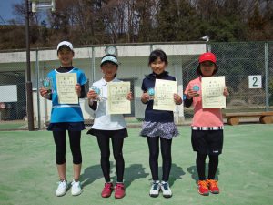 第３３回福島県春季小学生テニス選手権大会女子シングルス入賞者