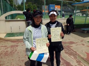 第４６回福島県テニス選手権大会５０歳以上女子ダブルス優勝