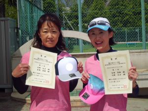 第６１回オノヤ杯兼福島県春季ダブルステニス選手権大会４５歳以上女子ダブルス優勝