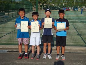 第３６回福島県春季ジュニアテニス選手権大会Ｕ１２男子シングルス入賞者