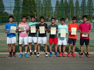 第３６回福島県春季ジュニアテニス選手権大会Ｕ１６男子ダブルス入賞者