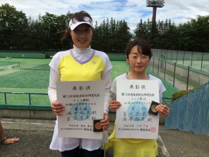 第７２回福島県総合体育大会テニス競技４０歳以上女子ダブルス優勝