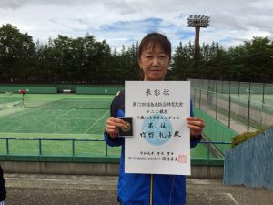 第７２回福島県総合体育大会テニス競技４０歳以上女子シングルス優勝