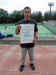 第７２回福島県総合体育大会テニス競技６０歳以上男子シングルス優勝