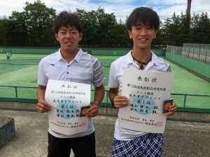 第７２回福島県総合体育大会テニス競技一般男子ダブルス優勝