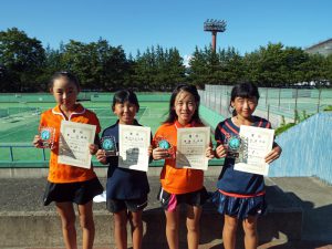 第３３回福島県秋季小学生テニス選手権大会女子入賞者