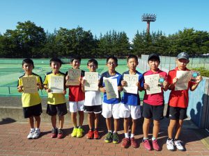 第３３回福島県秋季小学生テニス選手権大会男子ダブルス入賞者