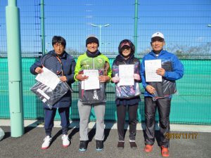 第４０回中尾杯福島県シングルステニス選手権大会５０歳男女、５５歳男子シングルス入賞者