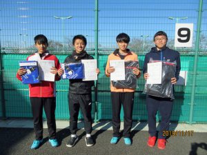 第４０回中尾杯福島県シングルステニス選手権大会一般男子シングルス入賞者