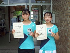 ２０２０福島県中学生テニス選手権大会女子ダブルス２位