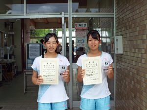２０２０福島県中学生テニス選手権大会女子ダブルス３位