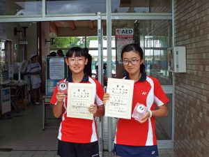 ２０２０福島県中学生テニス選手権大会女子ダブルス４位