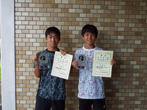 ２０２０福島県中学生テニス選手権大会男子ダブルス優勝