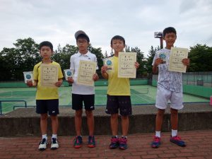 第３４回福島県秋季小学生テニス選手権大会男子シングルス入賞者