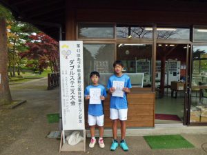 第４３回あづま総合運動公園庭球場オープン記念ダブルステニス大会ジュニアの部中学生２位