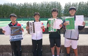 第３８回福島県春季ジュニアシングルステニス選手権大会Ｕ１６男子入賞者