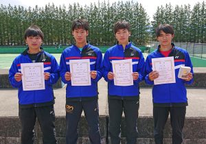 第３８回福島県春季ジュニアシングルステニス選手権大会Ｕ１８男子入賞者