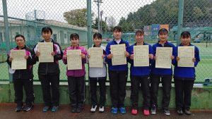 第３８回福島県春季ジュニアダブルステニス選手権大会Ｕ１８の部女子入賞者