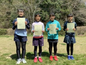 第３５回福島県春季小学生テニス選手権大会女子シングルス入賞者