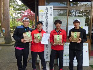 第１０回あづま総合運動公園チーム対抗テニス大会男子の部優勝