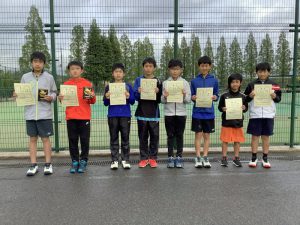 第３８回福島県春季ジュニアテニス選手権大会Ｕ１２男子ダブルス入賞者