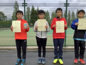 第３８回福島県春季ジュニアダブルステニス選手権大会Ｕ１２男子シングルス入賞者