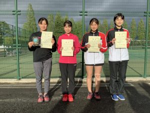 第３８回福島県春季ジュニアテニス選手権大会Ｕ１４女子シングルス入賞者