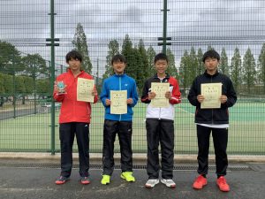 第３８回福島県春季ジュニアテニス選手権大会Ｕ１４男子シングルス入賞者