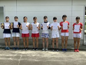 ２０２１中牟田杯全国選抜ジュニアテニス選手権福島県予選女子ダブルス入賞者